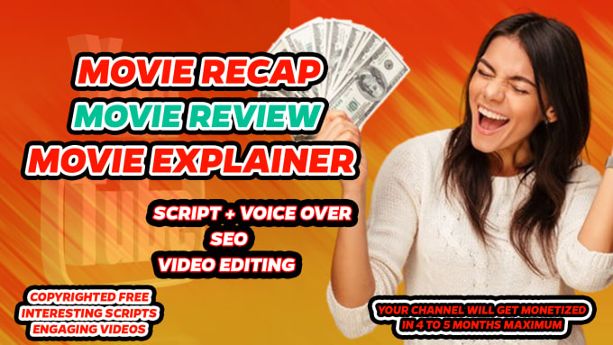 Gig Preview - Make professional movie recap videos without any copyrighted issues