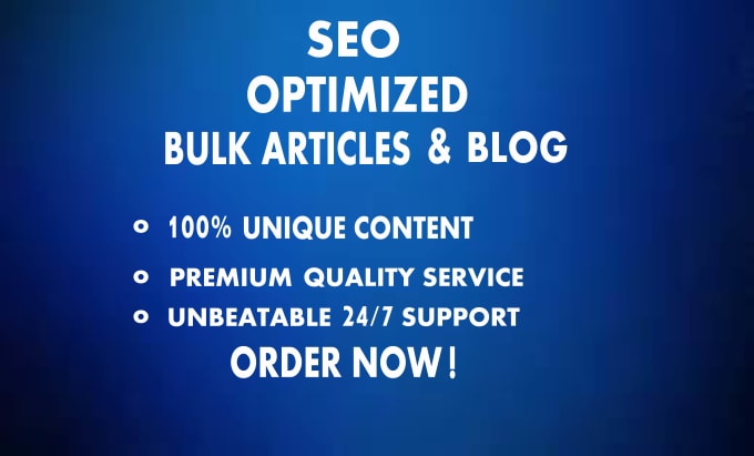 Gig Preview - Write bulk SEO articles and blog posts