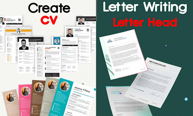 Gig Preview - Create CV, letters, letter heads