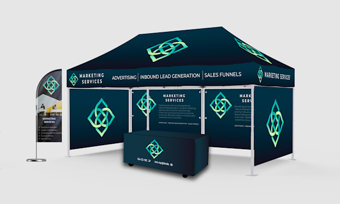 Bestseller - design table cover, flag and canopy tent for your exhibition