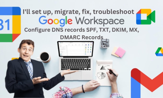 Gig Preview - Set up mx record, gsuite, google workspace,business email migration,dmarc,dkim