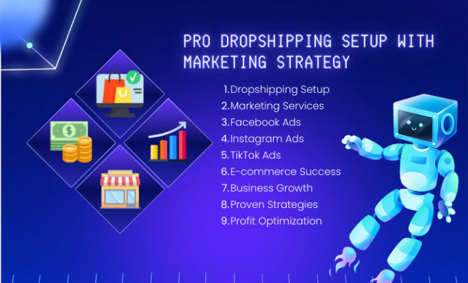 Gig Preview - Setup your pro dropshipping store with marketing  strategy