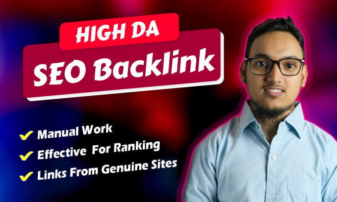 Gig Preview - Do SEO backlinks with high da pa for google ranking