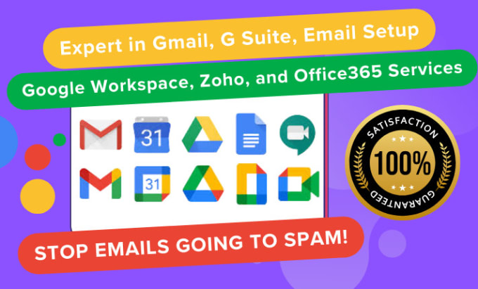 Gig Preview - Do anything related to gmail, g suite, email, zoho, proton mail and office365