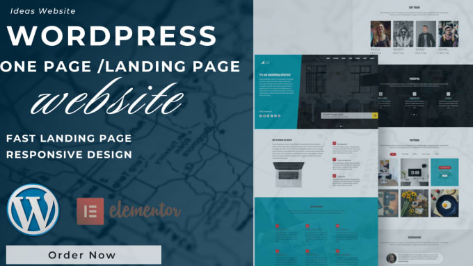 Gig Preview - Create single page, landing page wordpress site