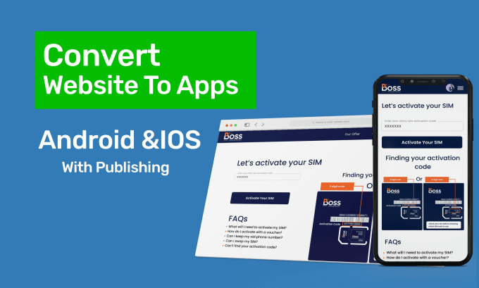 Gig Preview - Convert your websites to mobile apps android and ios