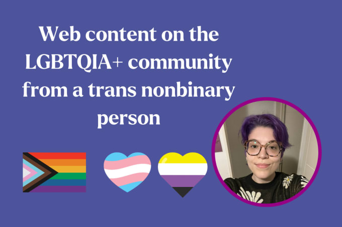 Gig Preview - Write about lgbtqia rights as a trans agender person