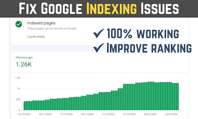 Gig Preview - Fix google search console indexing issues for ranking