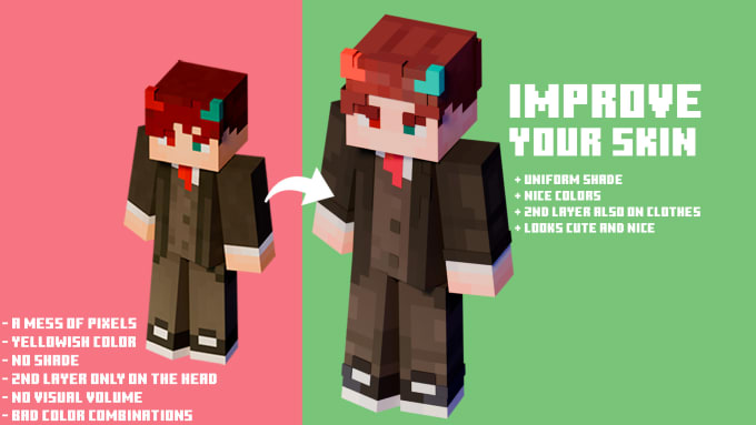 Gig Preview - Improve your minecraft skin