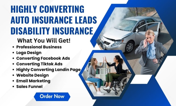 Gig Preview - Converting auto insurance leads disability insurance  leads via facebook ads