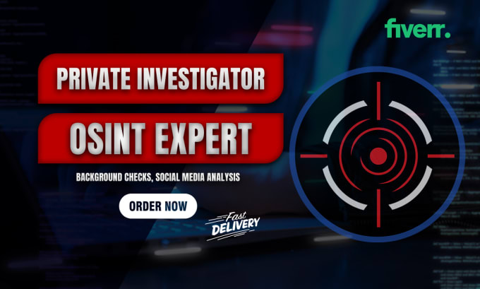 Gig Preview - Be your private detective, osint expert, investigator and background researcher