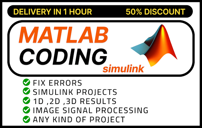 Gig Preview - Do fast matlab programming, simulink, image and signal processing in 2 hours