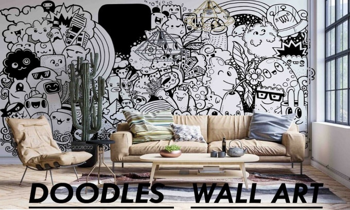 Gig Preview - Design graffiti,doodles, murals, office, resturant,street wall art design