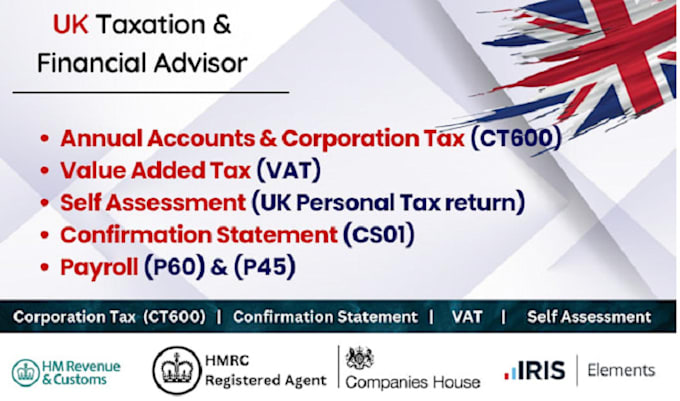 Gig Preview - File UK company accounts in hmrc and do vat, paye registration