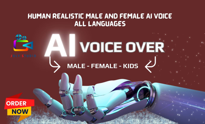 Gig Preview - Do human like male and female ai voice over