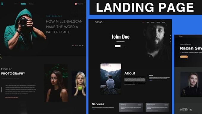 Gig Preview - Design modern protfolio landing page