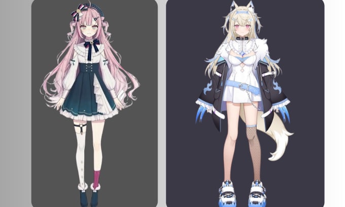 Bestseller - create custom live2d vtuber model design vtuber model with rigging