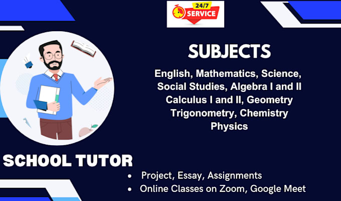 Gig Preview - Provide online tutor service in physics mathematics, and other school subjects