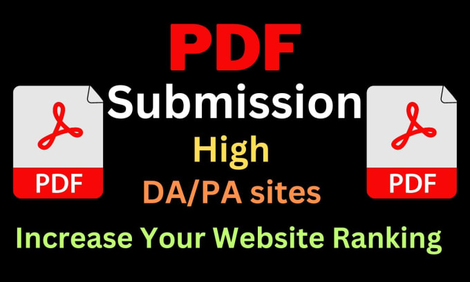 Gig Preview - Do 50 PDF submission backlinks high quality sharing website