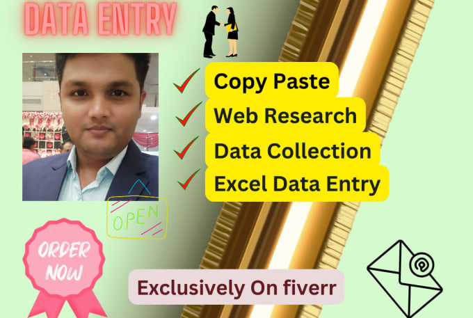 Gig Preview - Do fast and accurate data entry, web research and copy paste