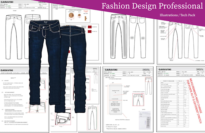 Gig Preview - Create a denim illustration for manufacturing purpose