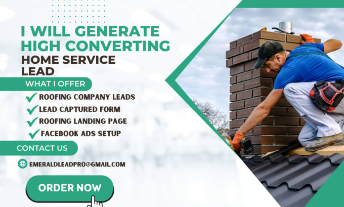 Gig Preview - Generate roofing company leads construction plumbing solar panel flooring leads