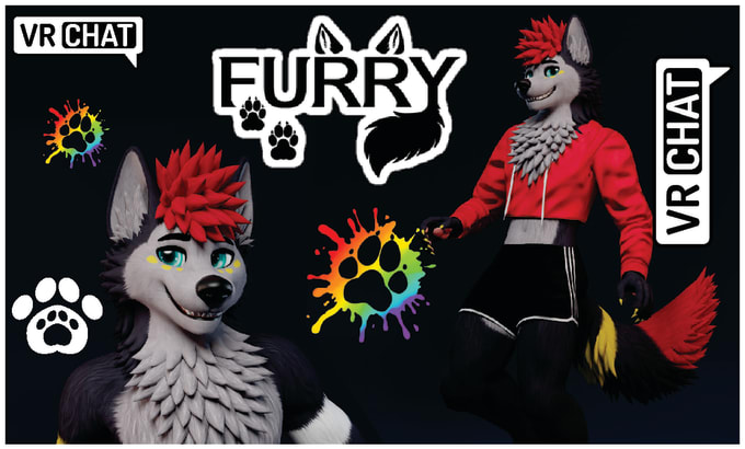 Gig Preview - Create a personalized 3d furry model for vrchat, vtuber and games for pc