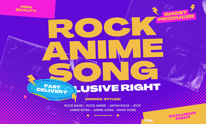 Gig Preview - Make original rock song with jpop japan anime ost style