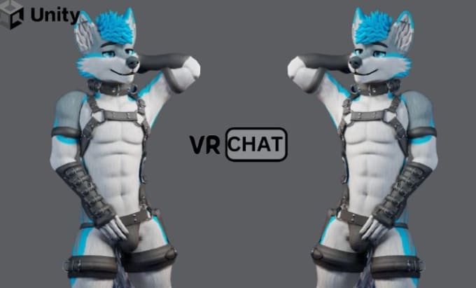 Gig Preview - Rig and model vrchat avatar,furry,3d character, 3d VR chat avatar, vtuber