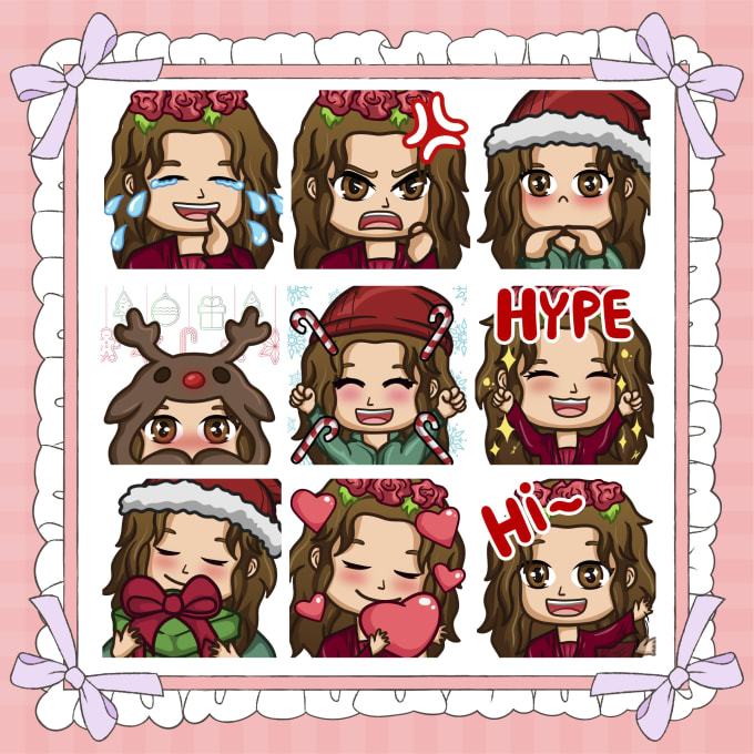 Gig Preview - Design cute twitch emotes and badges for your stream