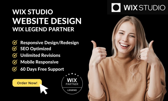 Gig Preview - Do wix website design or wix website redesign in wix studio