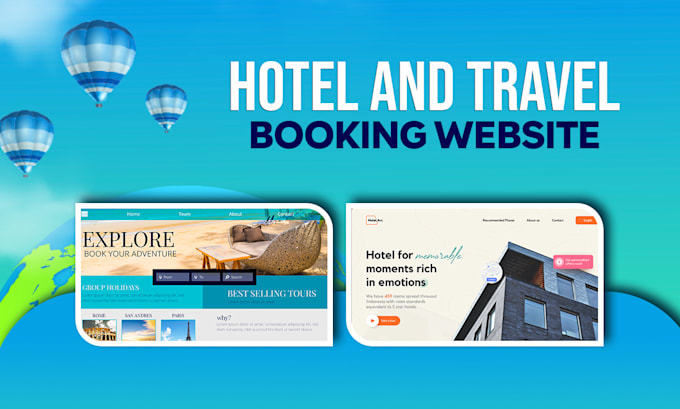 Gig Preview - Make hotel booking and travel tour website