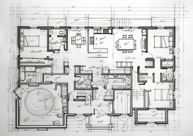 Gig Preview - Draw architectural 2d floor plan in autocad