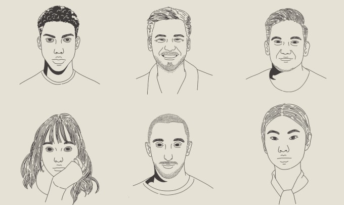 Gig Preview - Draw a minimalist line art portrait