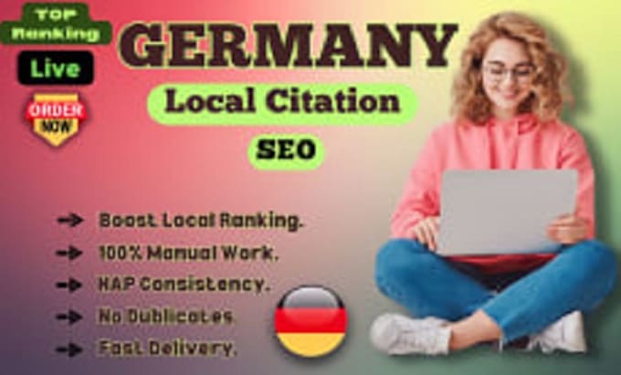 Gig Preview - Do top germany local citation or business listing and local SEO