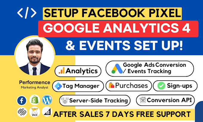 Gig Preview - Fix or setup google analytics 4, ga4 ecommerce tracking, conversion tracking gtm