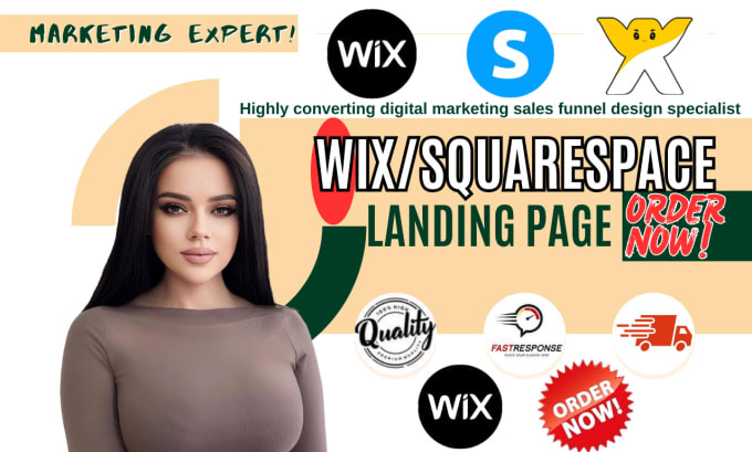 Gig Preview - Clone wix sales funnel, squarespace landing page,  wix landing page design