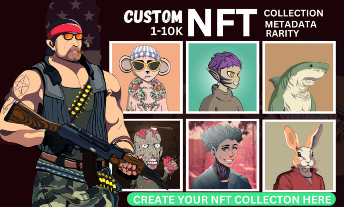 Gig Preview - Be nft generator for your nft collection with your nft arts