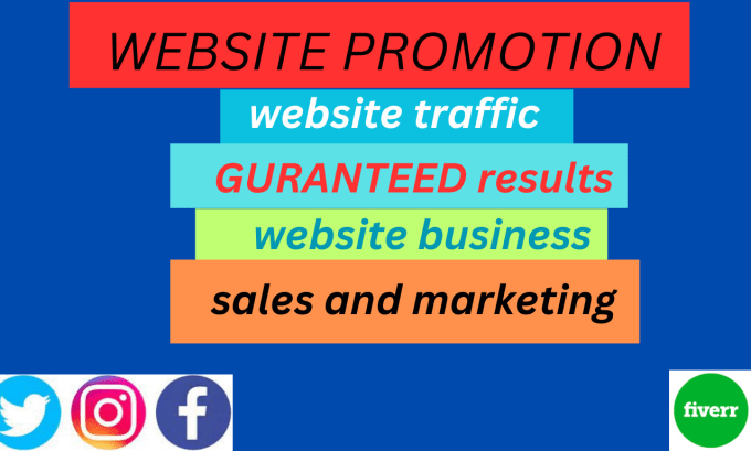 Gig Preview - Do  website promotion traffic organic sales  and marketing