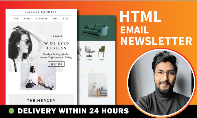 Gig Preview - Design html newsletter email template or mailchimp template