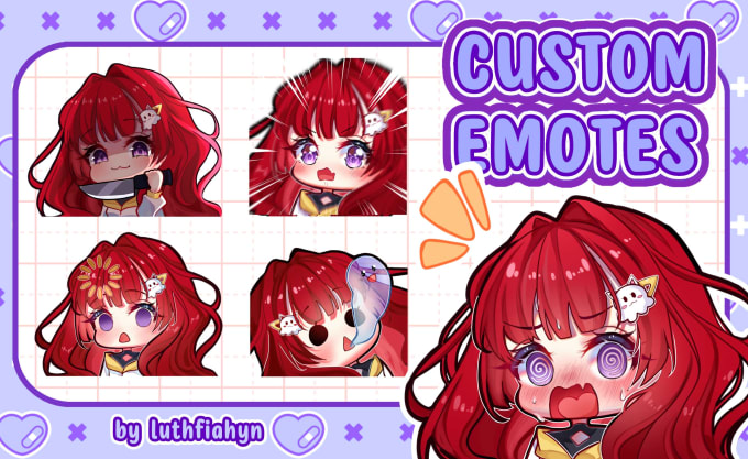 Gig Preview - Make custom cutest twitch emotes for twitch, discord