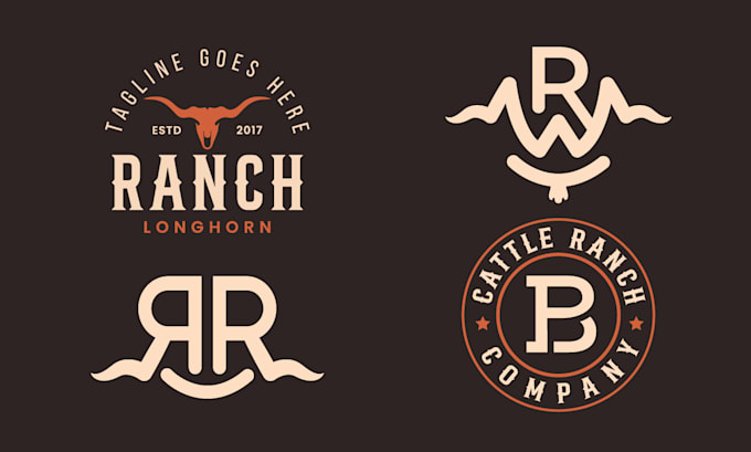 Gig Preview - Design a western, cattle brand style ranch, cowboy logo