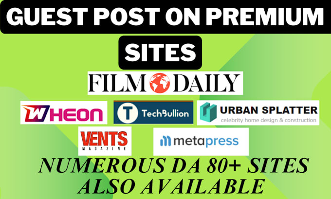 Bestseller - do guest posting on premium high da sites upto 90