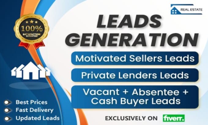 Gig Preview - Provide sellers   and pre foreclouser leads for real estate with skip traced