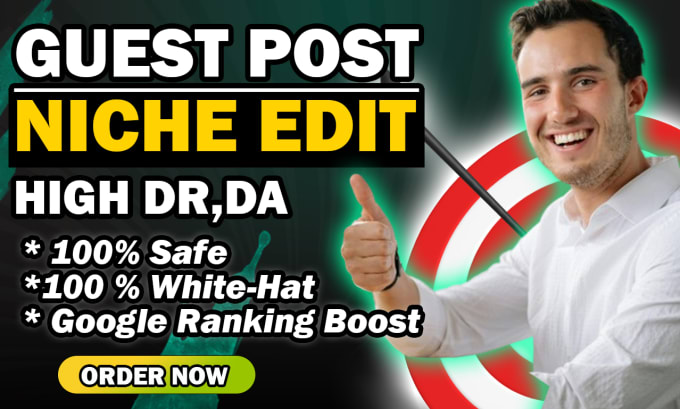 Gig Preview - Publish guest posts or niche edit on high DR, da websites with organic traffic