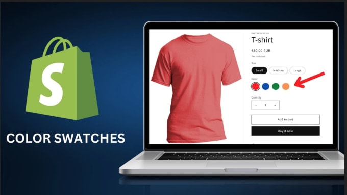 Gig Preview - Add a color swatch to shopify product page without the app