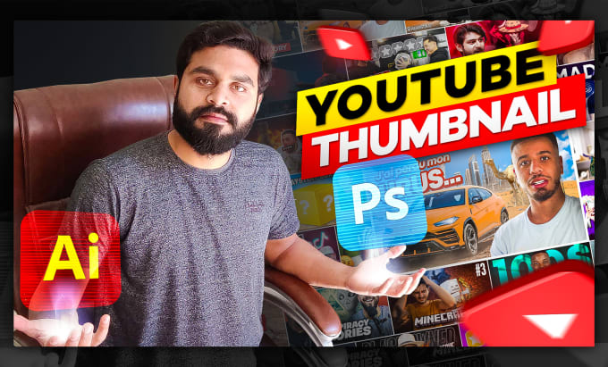 Gig Preview - Design modern and catchy youtube thumbnail