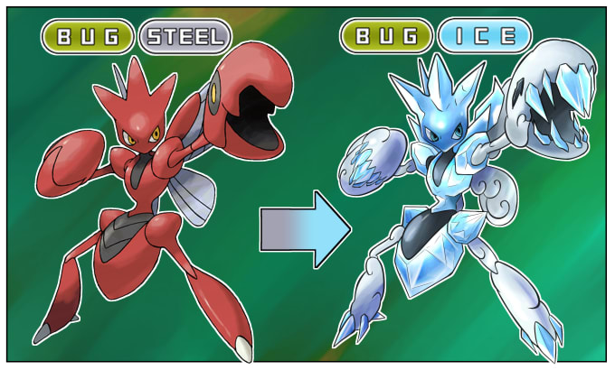 Gig Preview - Create or redraw a custom pokemon