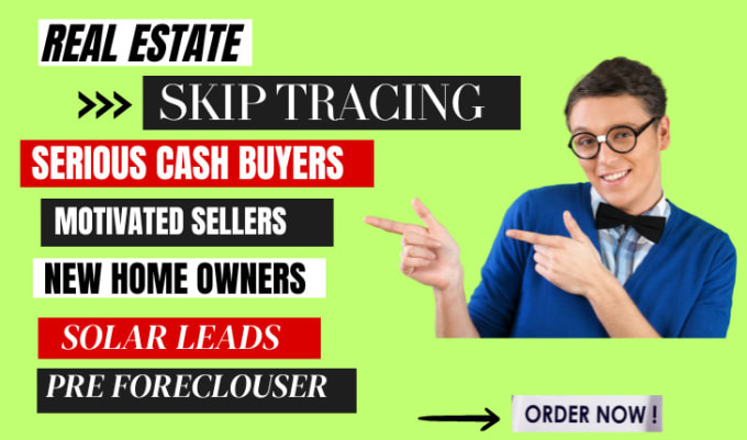 Gig Preview - Provide you  buyers and sellers leads with skip tracing