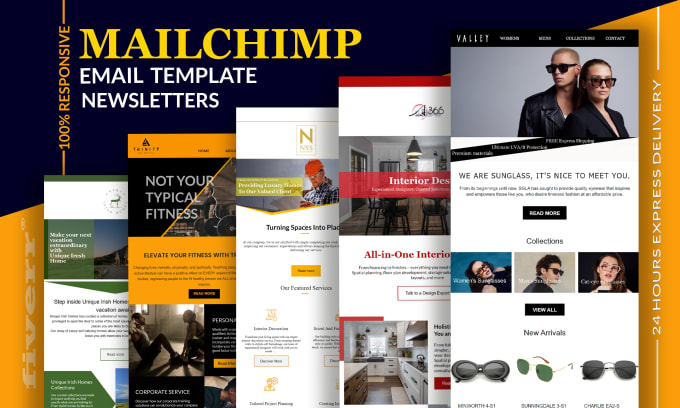 Gig Preview - Design mailchimp email template newsletter for campaign, automation